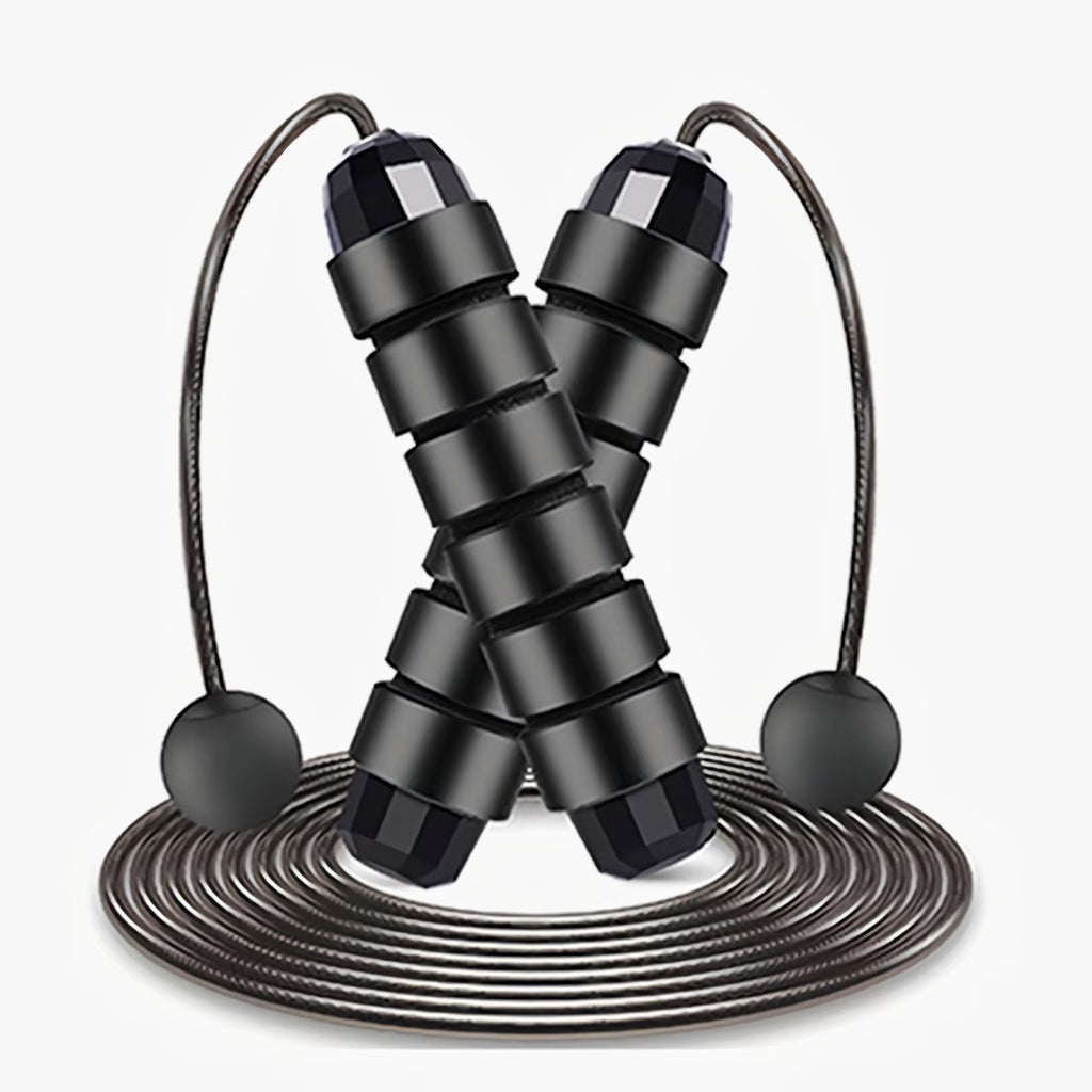With Ball Bearings Adjustable Tangle-Free Speed Wire Jump Rope Workout with Foam Handles for Fitness Home Workouts and Slim Body